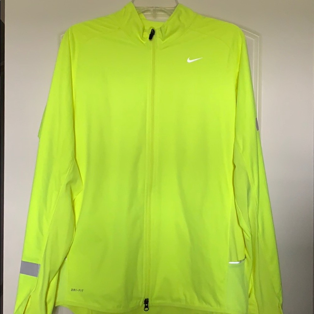COPY - Nike neon yellow running jacket